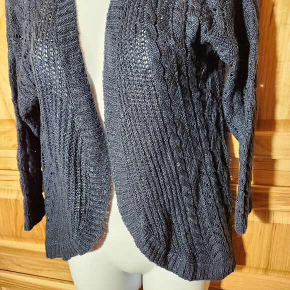 2 Sweater Shawls – Women’s Small | Basic Editions | Blue & Gray | Knit Bundle - Picture 4 of 10